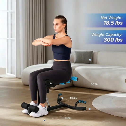 🏋️ Adjustable Deep Squat Machine | 3-in-1 Glutes Abs Leg Trainer, Low-Impact Home Gym Equipment for Full Body Workout