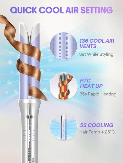 Auto-Rotating Curling Iron with 360° Cool Air