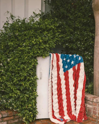 Patriotic Flag Blanket