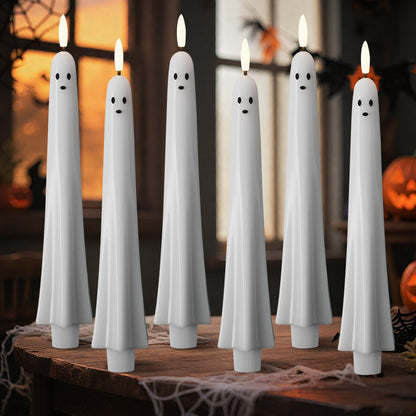 🎃👻 Remote Controlled Ghost LED Candle with 3D Flame 👻🎃